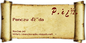 Penczu Éda névjegykártya